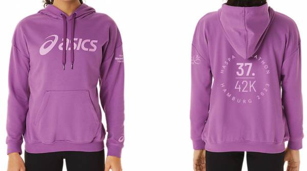 Hoodie Damen Haspa Marathon Hamburg 2023 (Rückendruck) violett